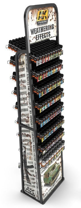 AK Interactive 51005F Weathering Effects Paint Deal w/FREE Rack (6 each 78 different products)
