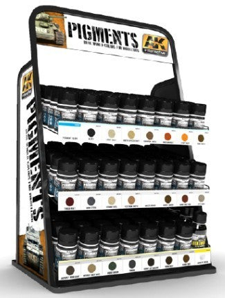 AK Interactive 51007F Pigment Paint Deal w/FREE Rack (6 each 23 colors & #665 Texturizer)