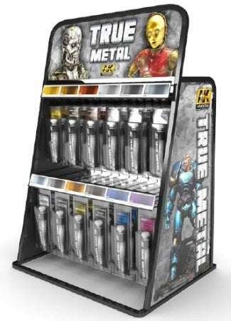 AK Interactive 51008F True Metal Wax Paint Deal w/FREE Rack (6 each 12 colors)