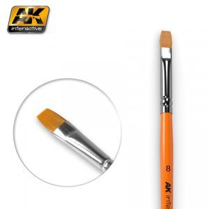 AK Interactive 608 8 Size Synthetic Flat Brush