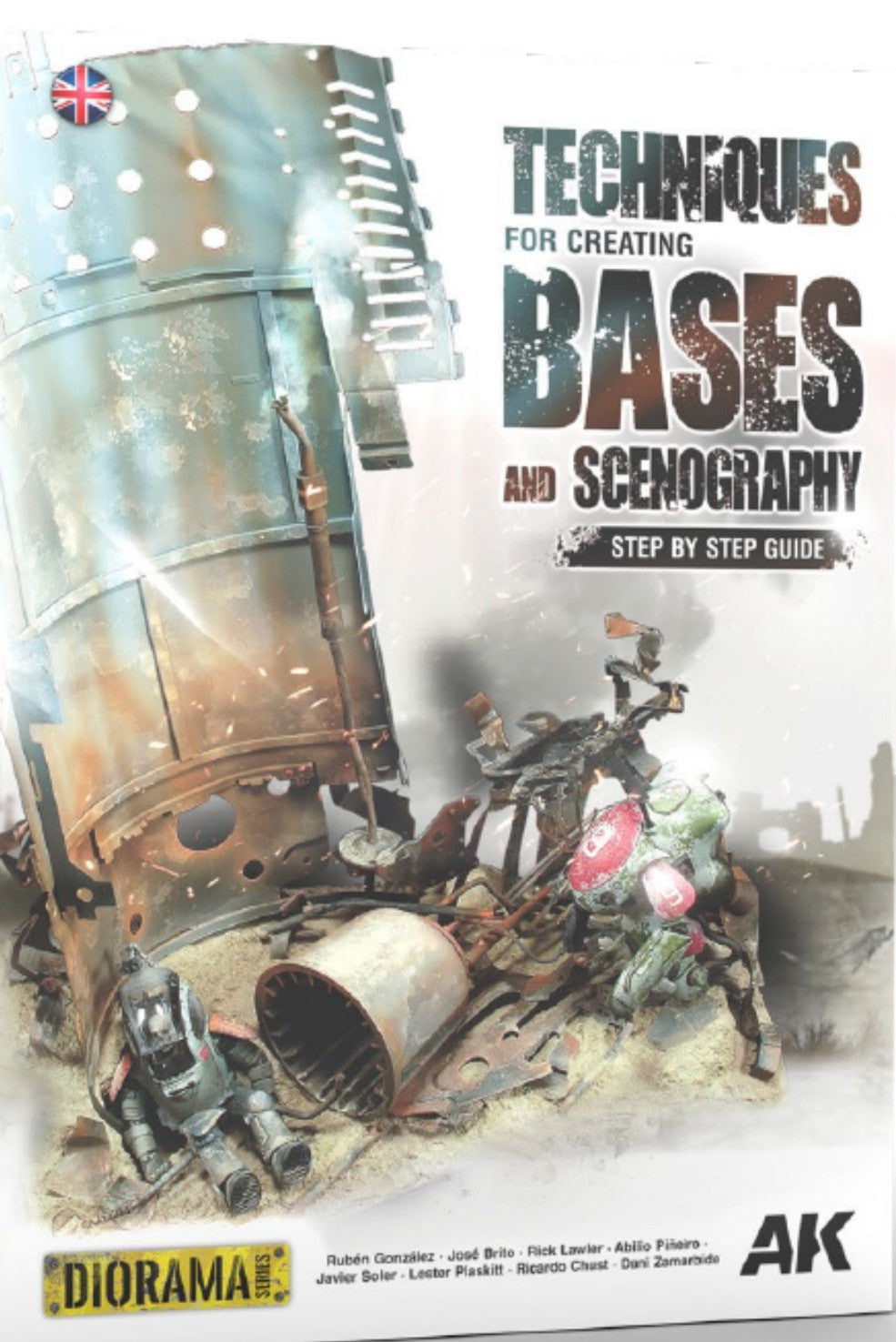 AK Interactive 648 Techniques for Creating Bases & Scenography Step-By-Step Guide Book (Semi-Hardcover)