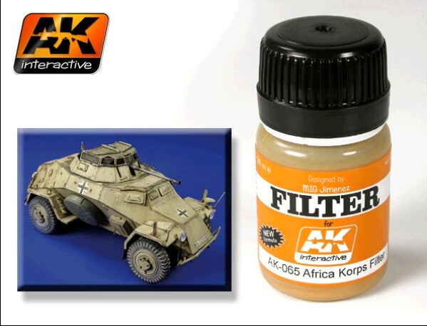 AK Interactive 65 Afrika Korps Filter Enamel Paint 35ml Bottle