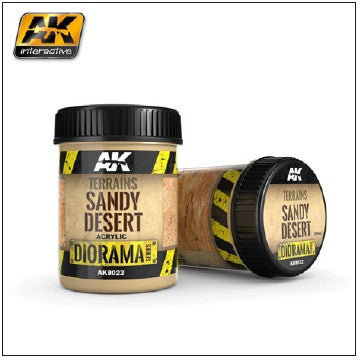 AK Interactive 8022 Diorama Series: Terrains Sandy Desert Texture Acrylic 250ml Bottle