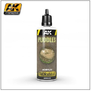 AK Interactive 8028 Diorama Series: Puddles Effects Liquid Crystalline Acrylic 60ml Bottle