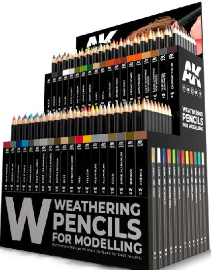 AK Interactive 81000 Weathering Pencils Deal (5 each 37 colors) to be ordered w/81000R Rack