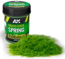 AK Interactive 8219 Diorama Series: Grass Flock Spring 250ml Bottle