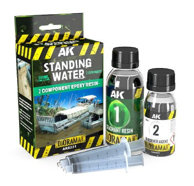 AK Interactive 8231 Diorama Series: Standing Water Effect 2-Component Epoxy Resin 180ml