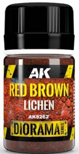 AK Interactive 8262 Diorama Series: Red Brown Lichen 35ml Bottle