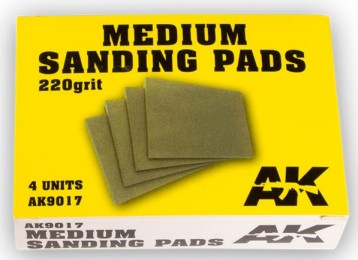 AK Interactive 9017 Medium Sanding Pads 220 Grit (4)