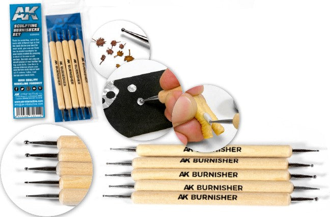 AK Interactive 9052 Sculpting Burnishers Set (5)