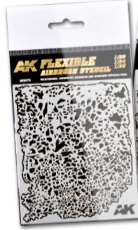 AK Interactive 9079 Flexible Airbrush Stencil for 1/20, 1/24, 1/35