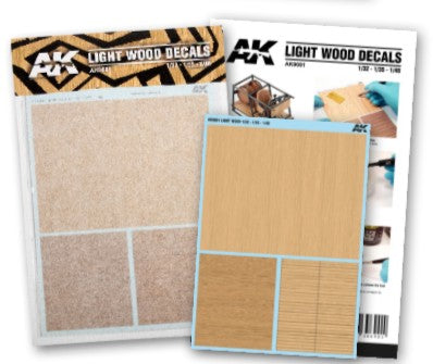 AK Interactive 9081 Light Wood Decals for 1/32, 1/35, 1/48