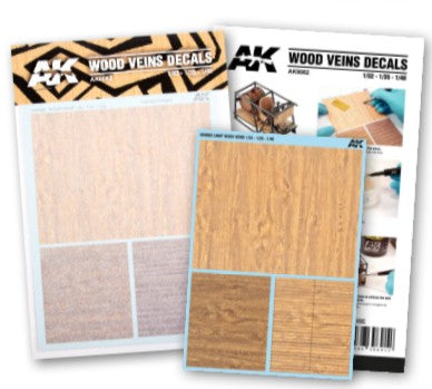 AK Interactive 9082 Wood Veins Decals for 1/32, 1/35, 1/48