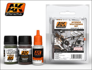 AK Interactive 91 Interior Weathering Acrylic/Enamel Paint Set (92, 93, 94)