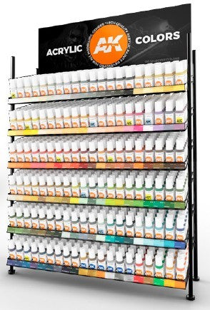 AK Interactive 91001F 3G Acrylic Small Range Paint Deal w/FREE Rack (6 each 120 colors)