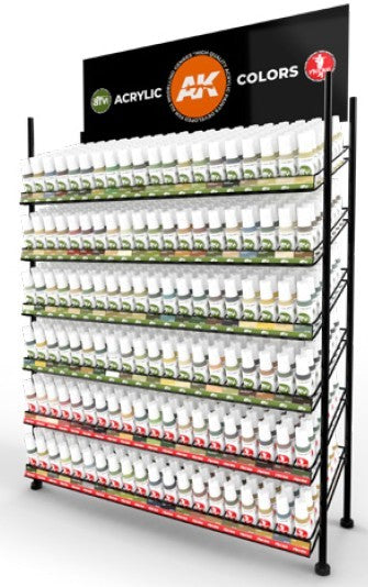 AK Interactive 91002F 3G Acrylic AFV & Figures Series Paint Deal w/FREE Rack (6 each 120 colors: 11301 thru 11440)