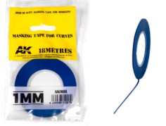 AK Interactive 9181 Blue Masking Tape for Curves 1mm