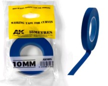 AK Interactive 9185 Blue Masking Tape for Curves 10mm