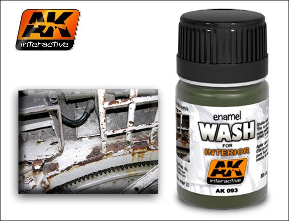 AK Interactive 93 Interior Wash Enamel Paint 35ml Bottle