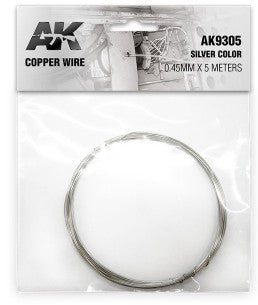 AK Interactive 9305 Copper Wire 0.45mm x 5 meters (Silver)