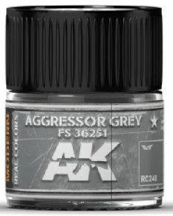 AK Interactive RC248 Real Colors: Aggressor Grey FS36251 Acrylic Lacquer Paint 10ml Bottle