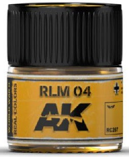 AK Interactive RC267 Real Colors: RLM04 Yellow Acrylic Lacquer Paint 10ml Bottle