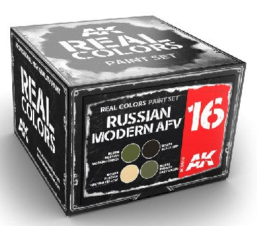 AK Interactive RCS16 Real Colors: Russian Modern AFV Acrylic Lacquer Paint Set (4) 10ml Bottles