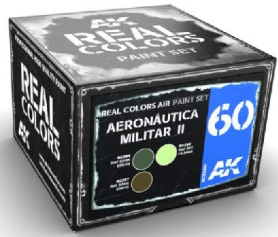 AK Interactive RCS60 Real Colors: Aeronautica Militar II Acrylic Lacquer Paint Set (3) 10ml Bottles(D)