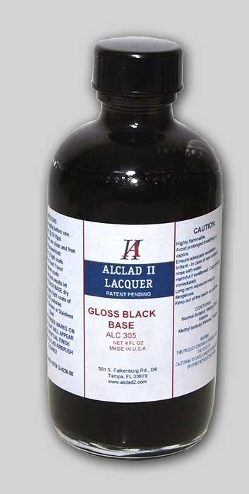Alclad II 305 4oz. Bottle Gloss Black Enamel Base
