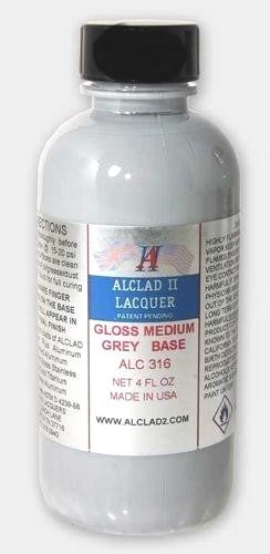 Alclad II 316 4oz. Bottle Gloss Medium Grey Base