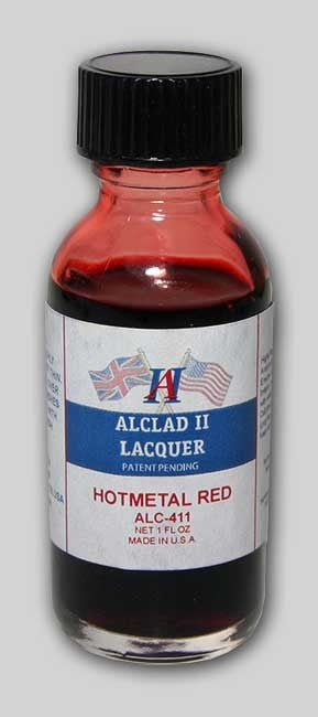 Alclad II 411 1oz. Bottle Hot Metal Red Lacquer