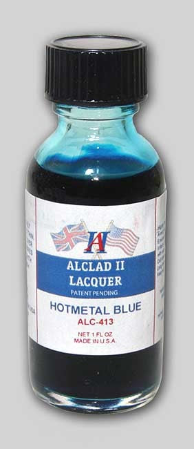 Alclad II 413 1oz. Bottle Hot Metal Blue Lacquer