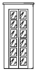 Alexander Scale 2507 HO Scale French window          4/