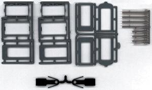 American Limited Models 9606 HO Scale Working Diaphragm Kits - 6 Pair -- For Walthers Budd Cars - Includes Budd Striker Plate & Coupler Adapter