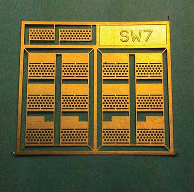 A Line Products 29254 HO Scale Brass Diesel Steps For Athearn Shells -- SW7