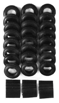 A Line Products 50104 HO Scale Vinyl Tire Set -- pkg(24)