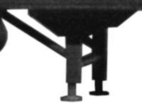 A Line Products 50111 HO Scale Landing Gear for Semi Trailers pkg(2) -- Trailmobile Style
