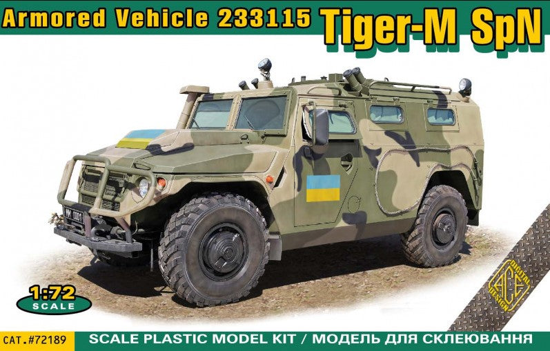 Ace Plastic Models 72189 1/72 ASN233115 Tiger-M SpN Ukrainian Service Armored Vehicle