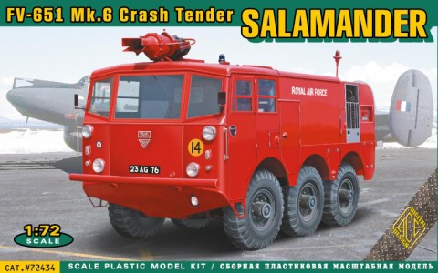 Ace Plastic Models 72434 1/72 FV651 Mk 6 Salamander Crash Tender Emergency Vehicle