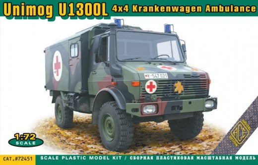 Ace Plastic Models 72451 1/72 Unimog U1300L 4x4 Ambulance