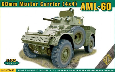 Ace Plastic Models 72455 1/72 AML60 60mm Mortar Carrier 4x4 Vehicle