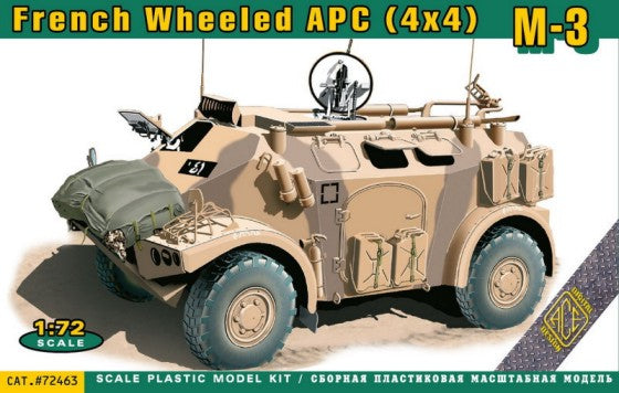 Ace Plastic Models 72463 1/72 French M3 4x4 Wheeled Armored Personnel Carrier