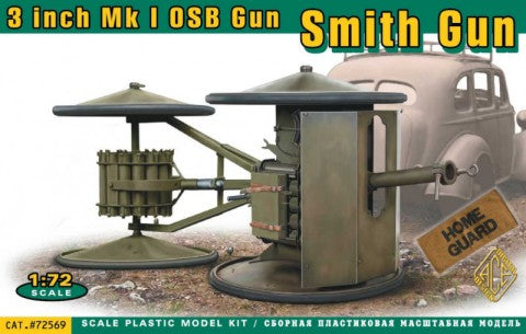 Ace Plastic Models 72569 1/72 3-inch Mk I OSB Smith Gun