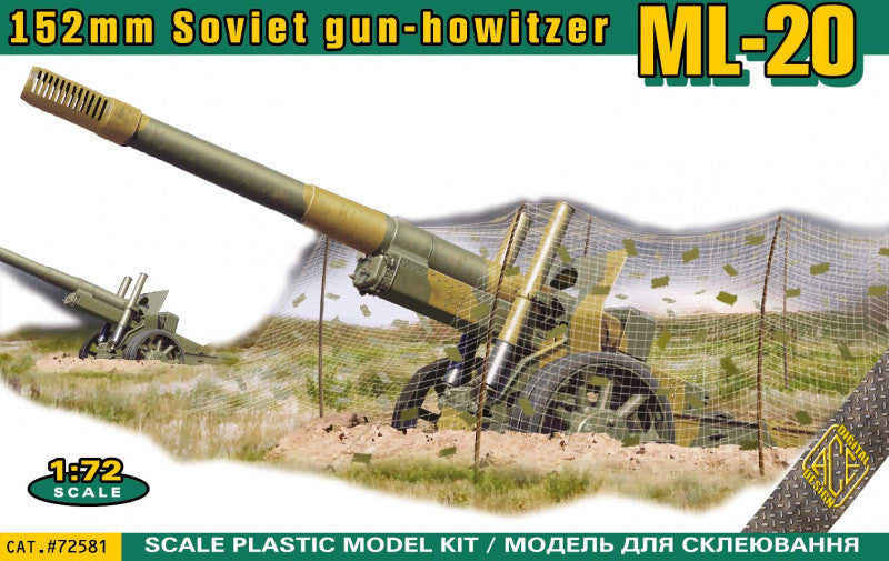Ace Plastic Models 72581 1/72 WWII Soviet ML20 152mm Howitzer