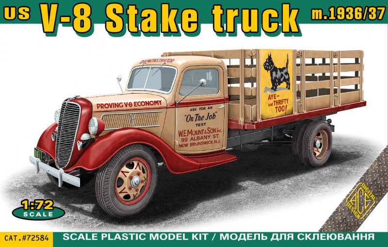 Ace Plastic Models 72584 1/72 US V8 1936/37 Stake Truck
