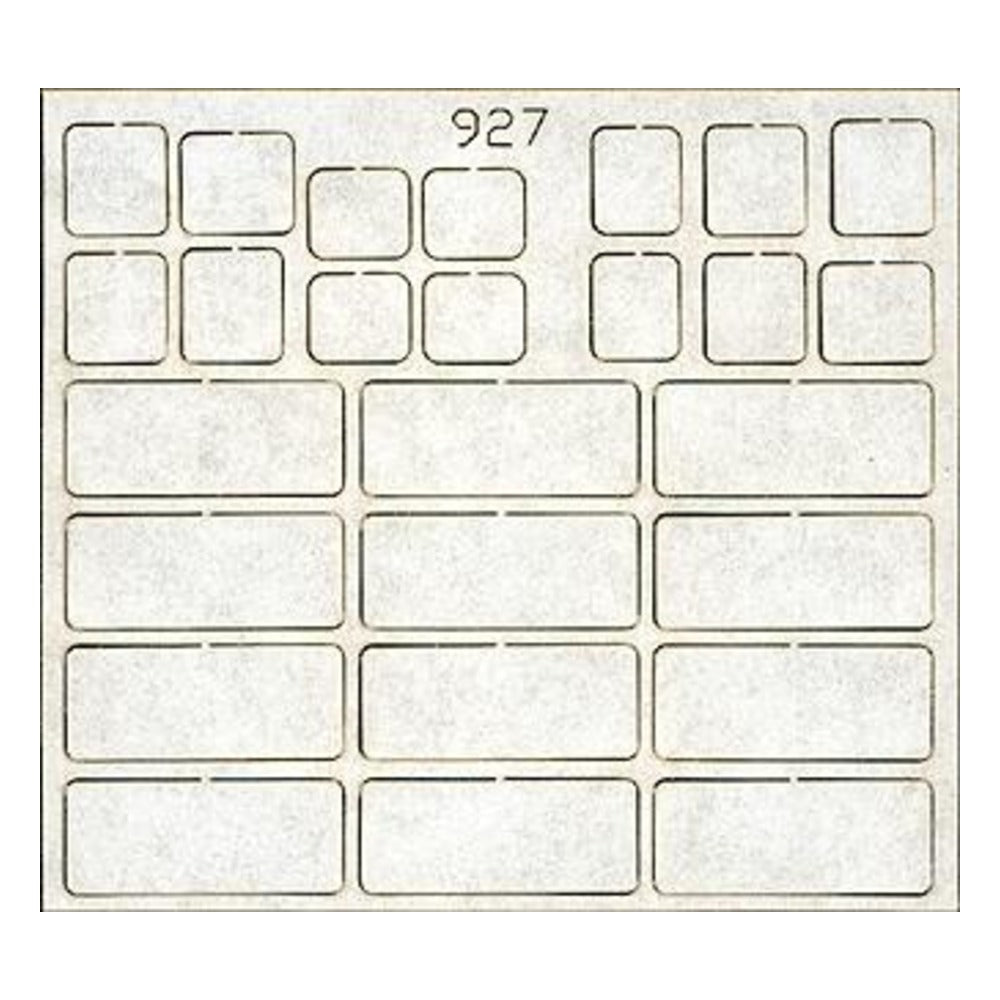 American Model Builders 927 HO Scale Laser-Cut Clear Acrylic Window Sets for Walthers Streamline Cars -- Budd 52 Seat Coach - Completes One Car