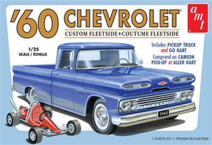 AMT Model Kits 1063 1/25 1960 Chevrolet Custom Fleetside Pickup Truck w/Go Kart