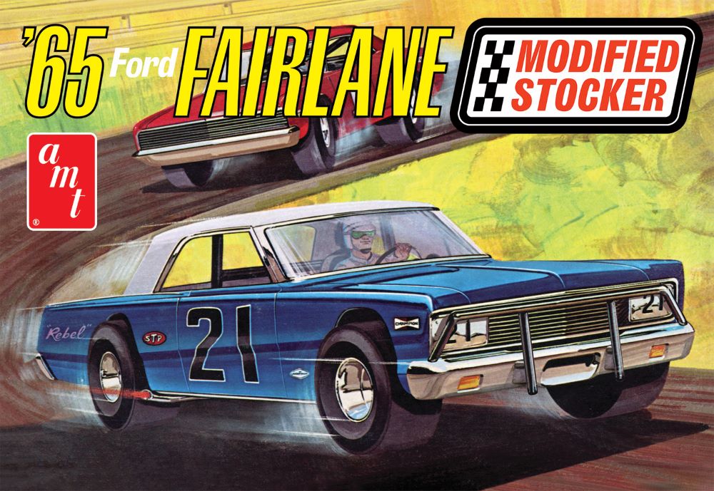 AMT Model Kits 1190 1/25 1965 Ford Fairlane Modified Stocker Race Car (D)
