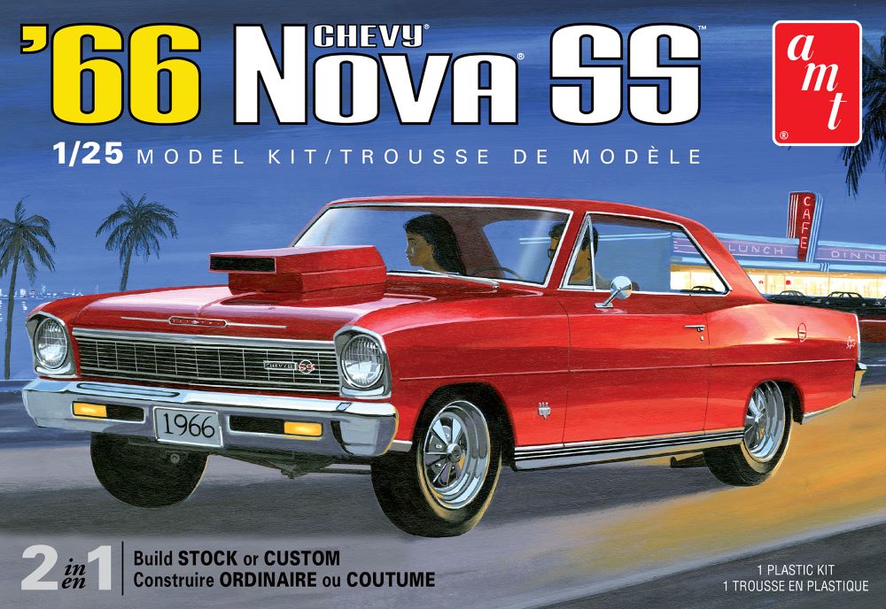 AMT Model Kits 1198 1/25 1966 Chevy Nova SS (2 in 1) (D)