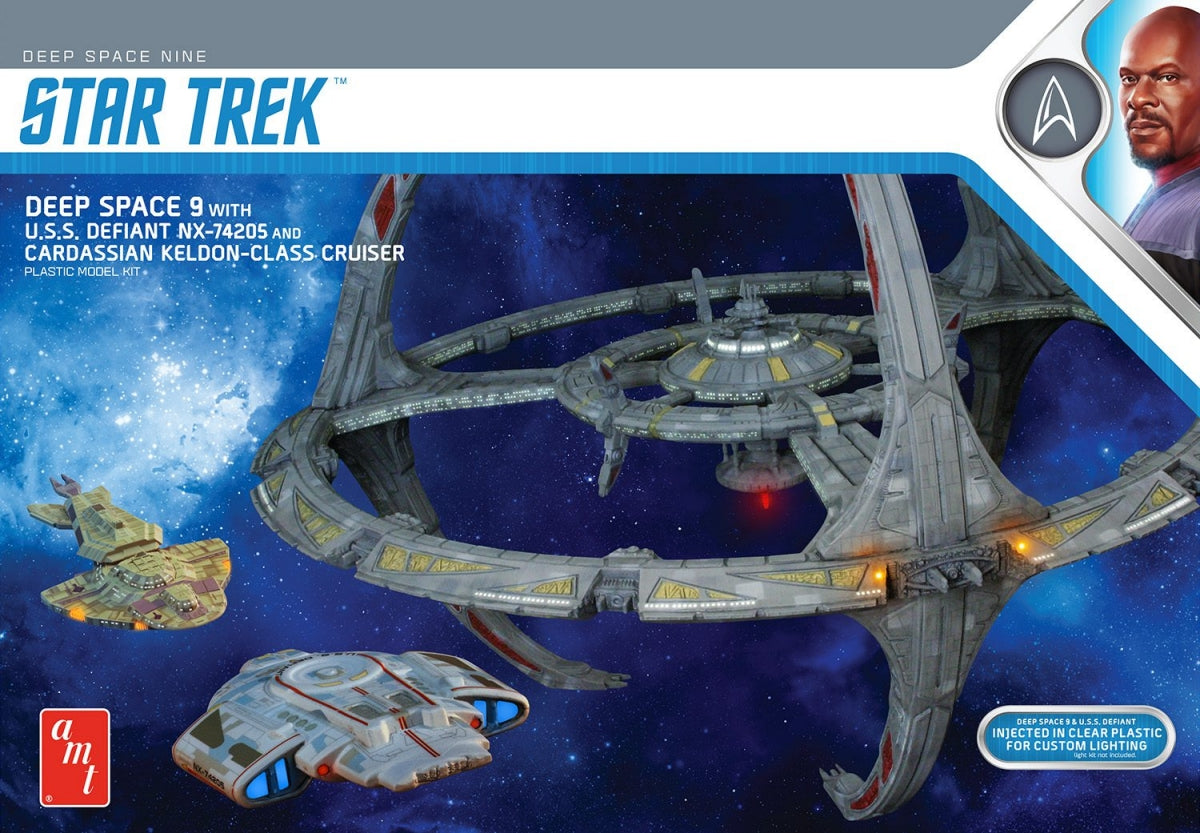 AMT Model Kits 1245 1/3300 Star Trek Deep Space Nine Space Station w/USS Defiant NX74205 & Cardassian Keldon Class Cruiser